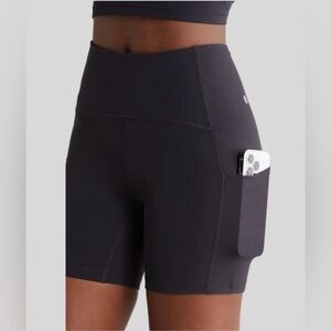 Zella Women's Bike Shorts XXS Blue Studio Luxe Stretch Workout Athleisure